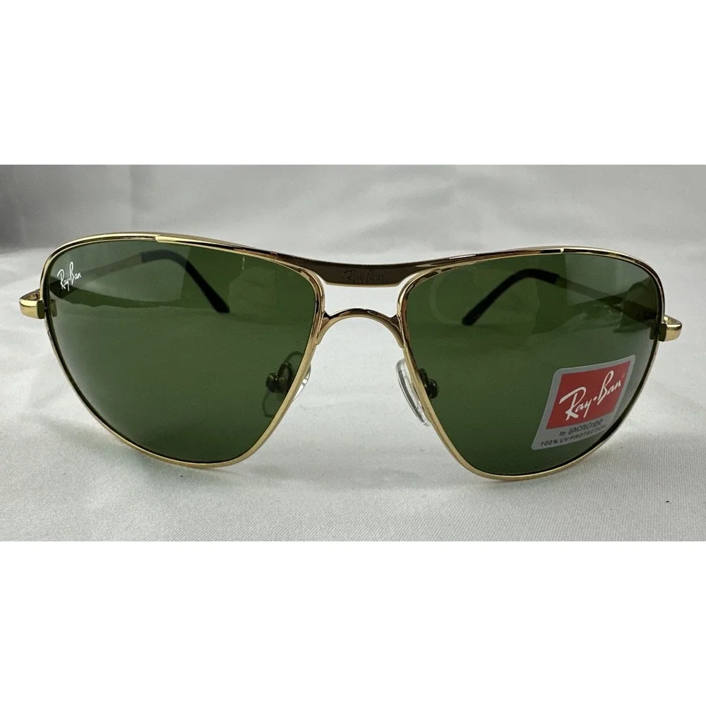 Ray Ban Gold RB8022 65-13-128 Pilot‎ Aviator Driving Sunglasses Italy